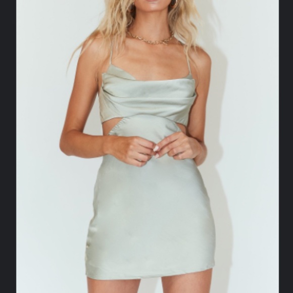 Dresses & Skirts - Princess Polly jemma mini dress sage